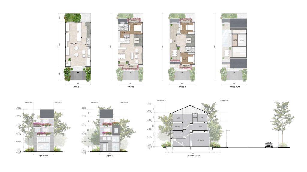 Layout 2D shophouse eco retreat