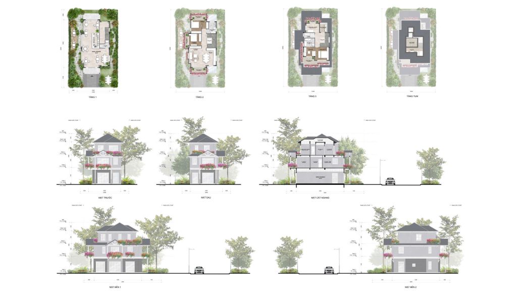 Layout 2d shopvilla đơn lập Eco Retreat