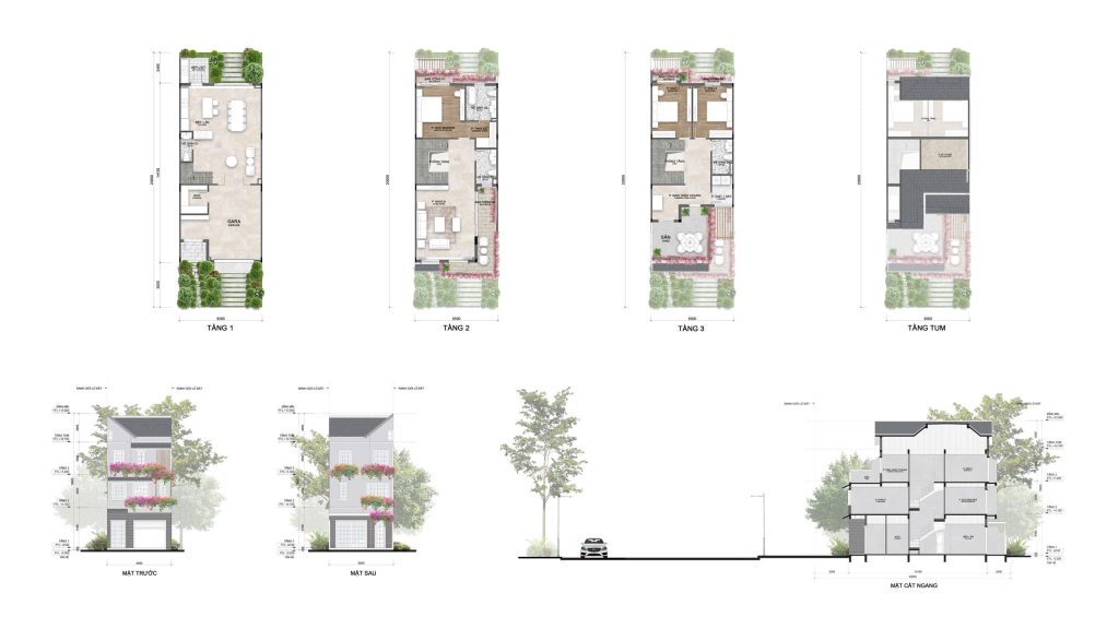 Layout 2D town villa Eco Retreat