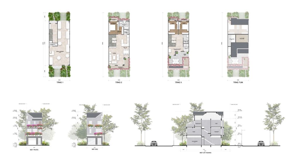 Layout 2D town villa Eco Retreat