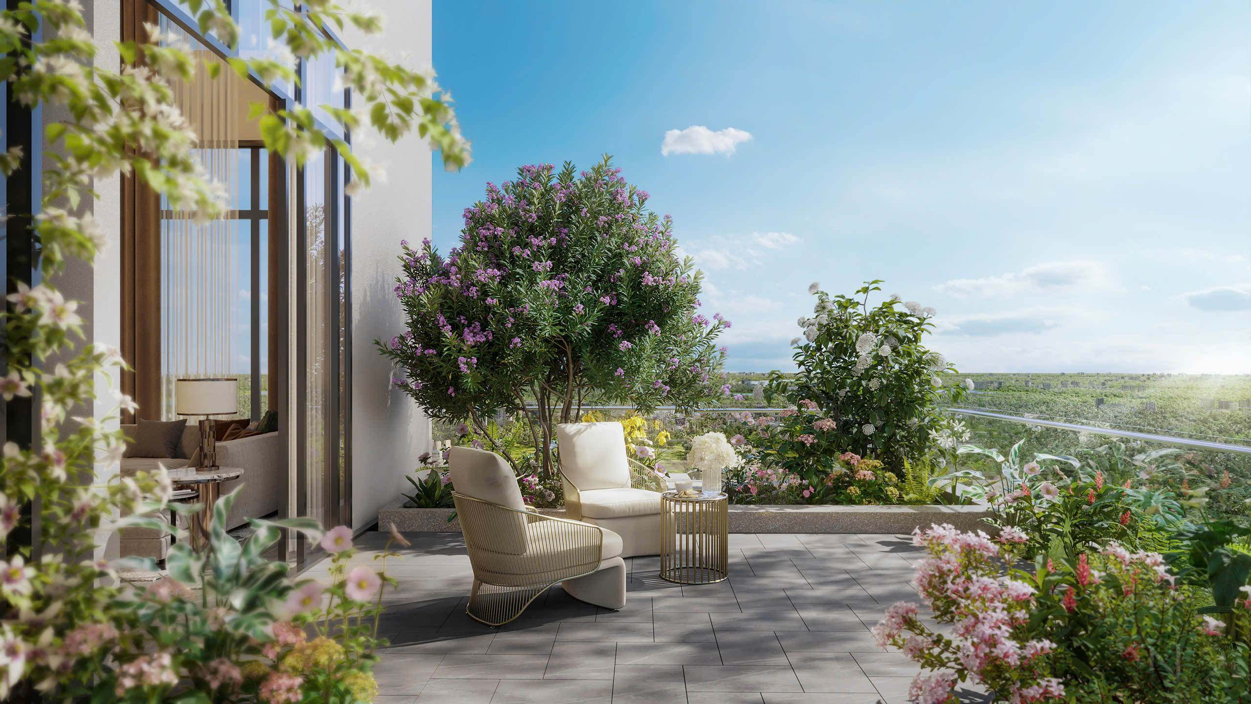 Sân vườn Penhouse Sky Retreat Ecoretreat